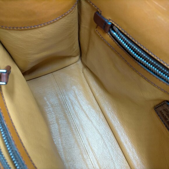 Authentic Prada Brown Leather Hand Bag mn420-121425 - Picture 12 of 16